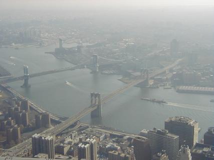 Manhattan and Brooklyn Bridges from WTC<br>Location: <a href="https://www.google.com/maps/search/?api=1&query=40.71101,-74.0131" target="_new">World Trade Centre Outside Observation Deck</a>